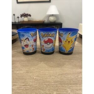 3 Pokemon Party Cup 16oz Pikachu Plastic Cup